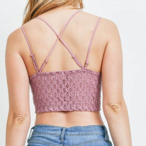 feminine lace bralette pink - Picture 2 of 4